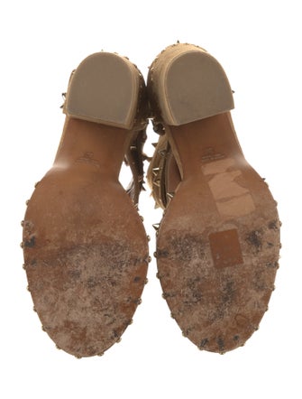 Laurence Dacade Suede Studded Accents Gladiator Sandals