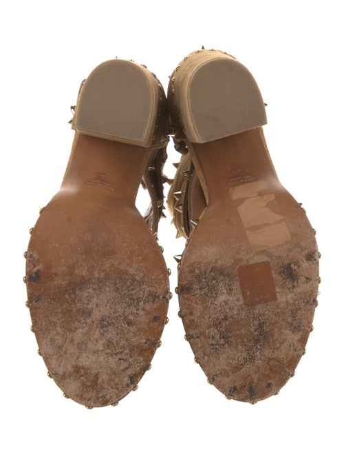 Laurence Dacade Suede Studded Accents Gladiator Sandals