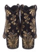 Laurence Dacade Velvet Floral Print Boots