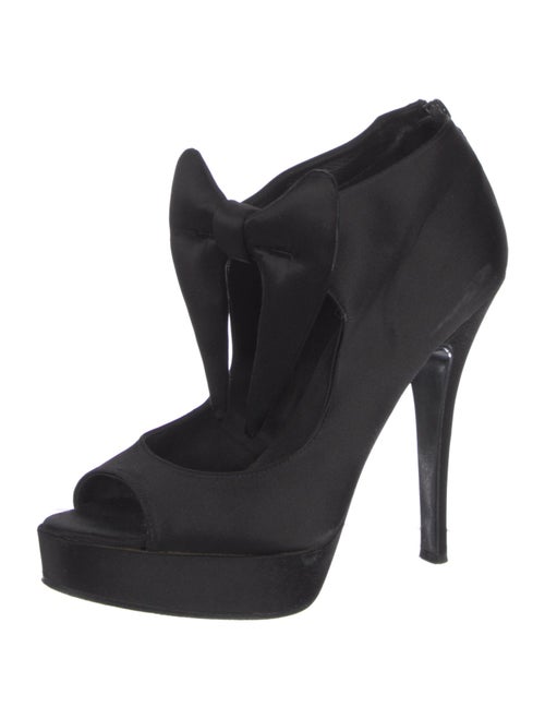 Laurence Dacade Satin Bow Accents Pumps