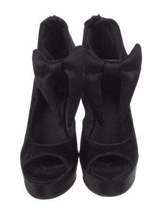 Laurence Dacade Satin Bow Accents Pumps