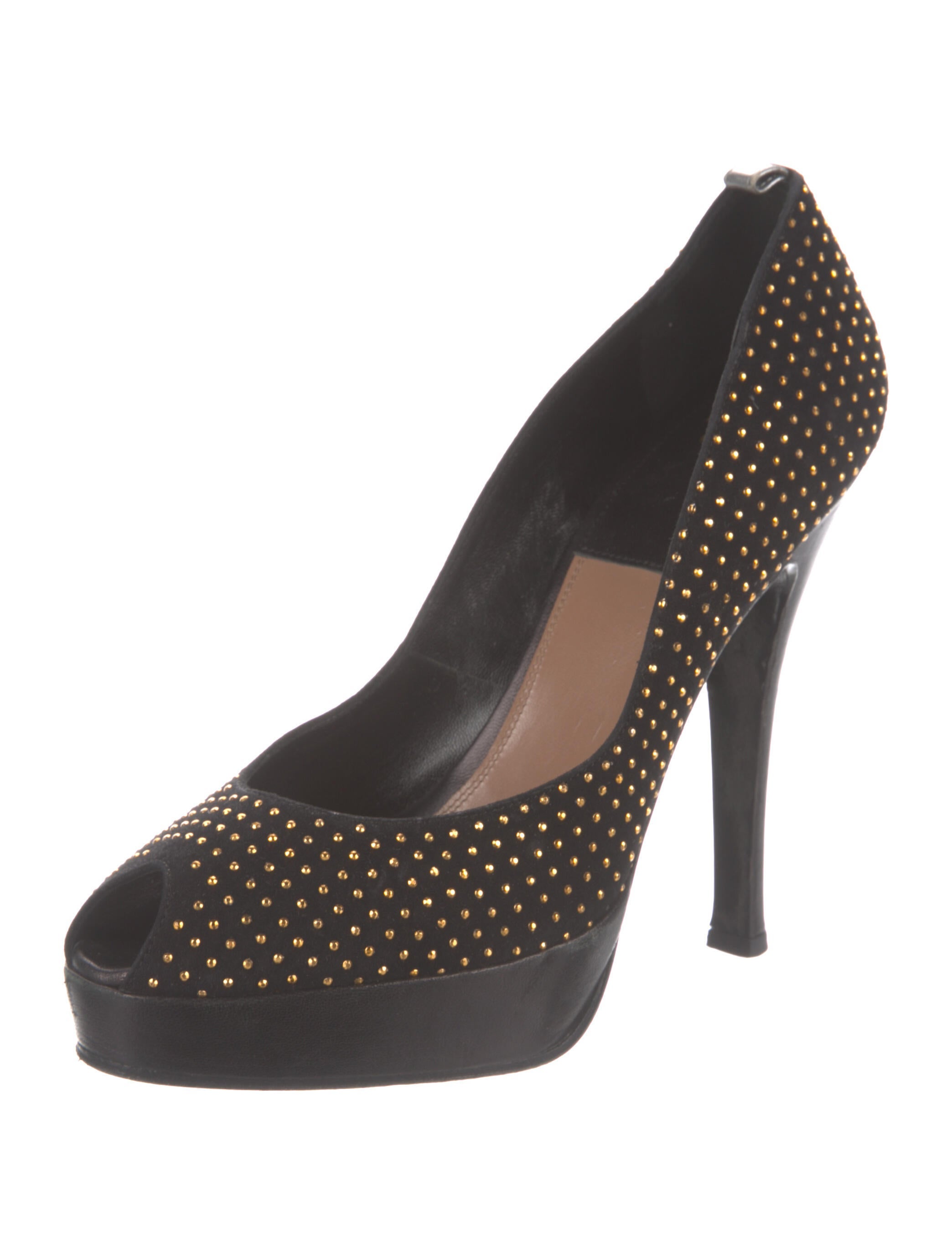 Laurence Dacade Suede Studded Accents Pumps
