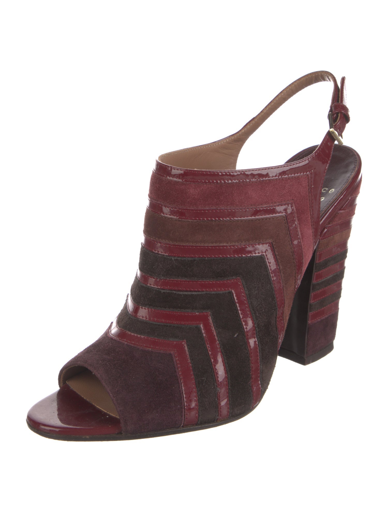 Laurence Dacade Suede Printed Slingback Pumps