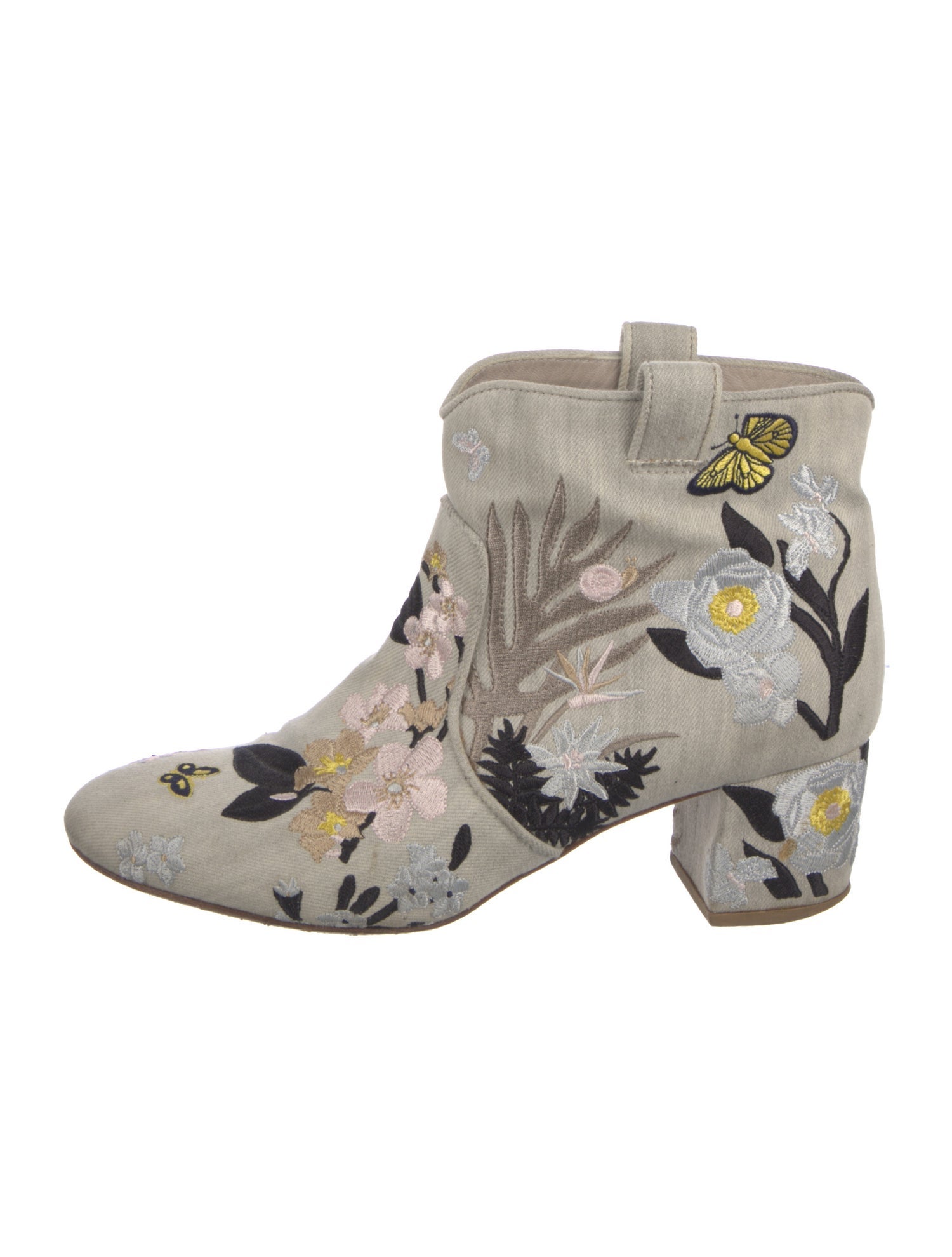 Laurence Dacade Canvas Floral Print Boots