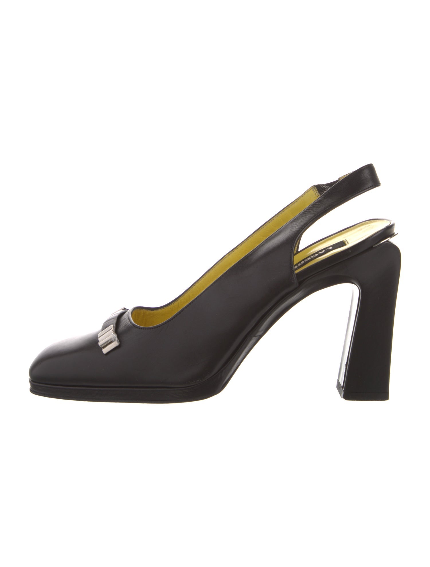 Lagerfeld Leather Slingback Pumps