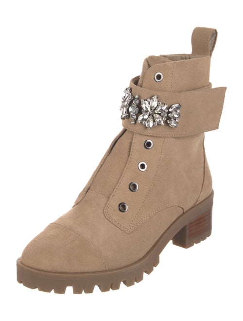 Lagerfeld Suede Combat Boots