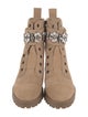 Lagerfeld Suede Combat Boots