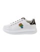 Lagerfeld Leather Embroidered Accent Sneakers