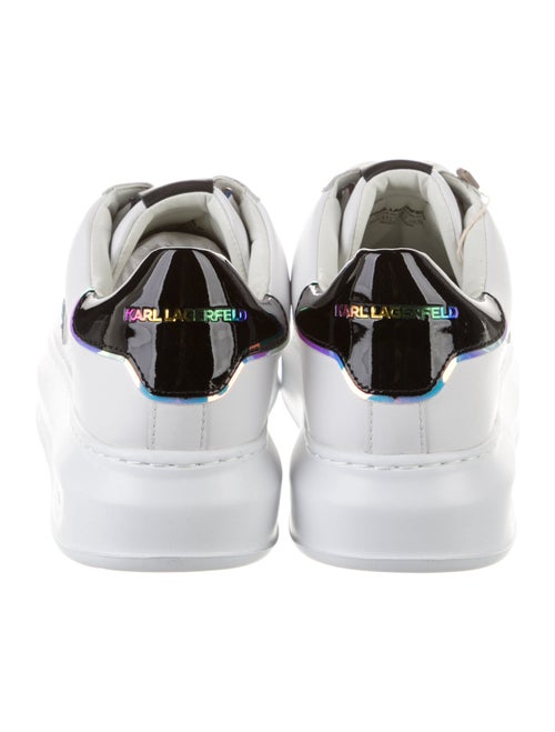 Lagerfeld Leather Embroidered Accent Sneakers