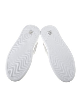 Lagerfeld Leather Embroidered Accent Sneakers