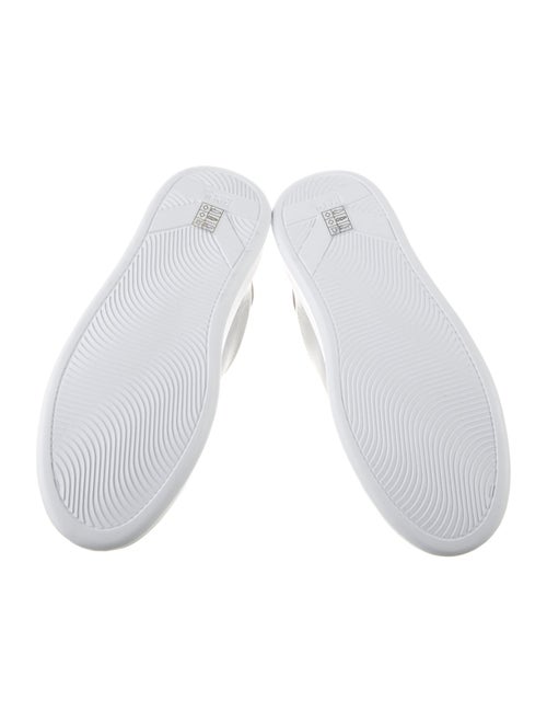 Lagerfeld Leather Embroidered Accent Sneakers