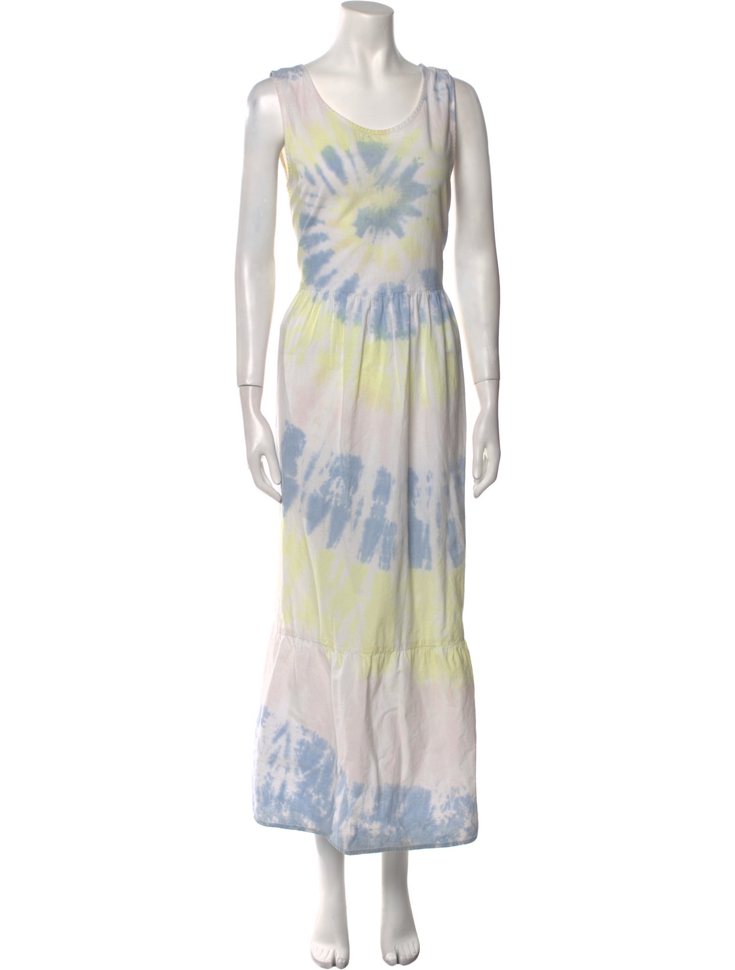 LACAUSA Tie-Dye Print Long Dress