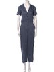 LACAUSA Striped V-Neck Jumpsuit
