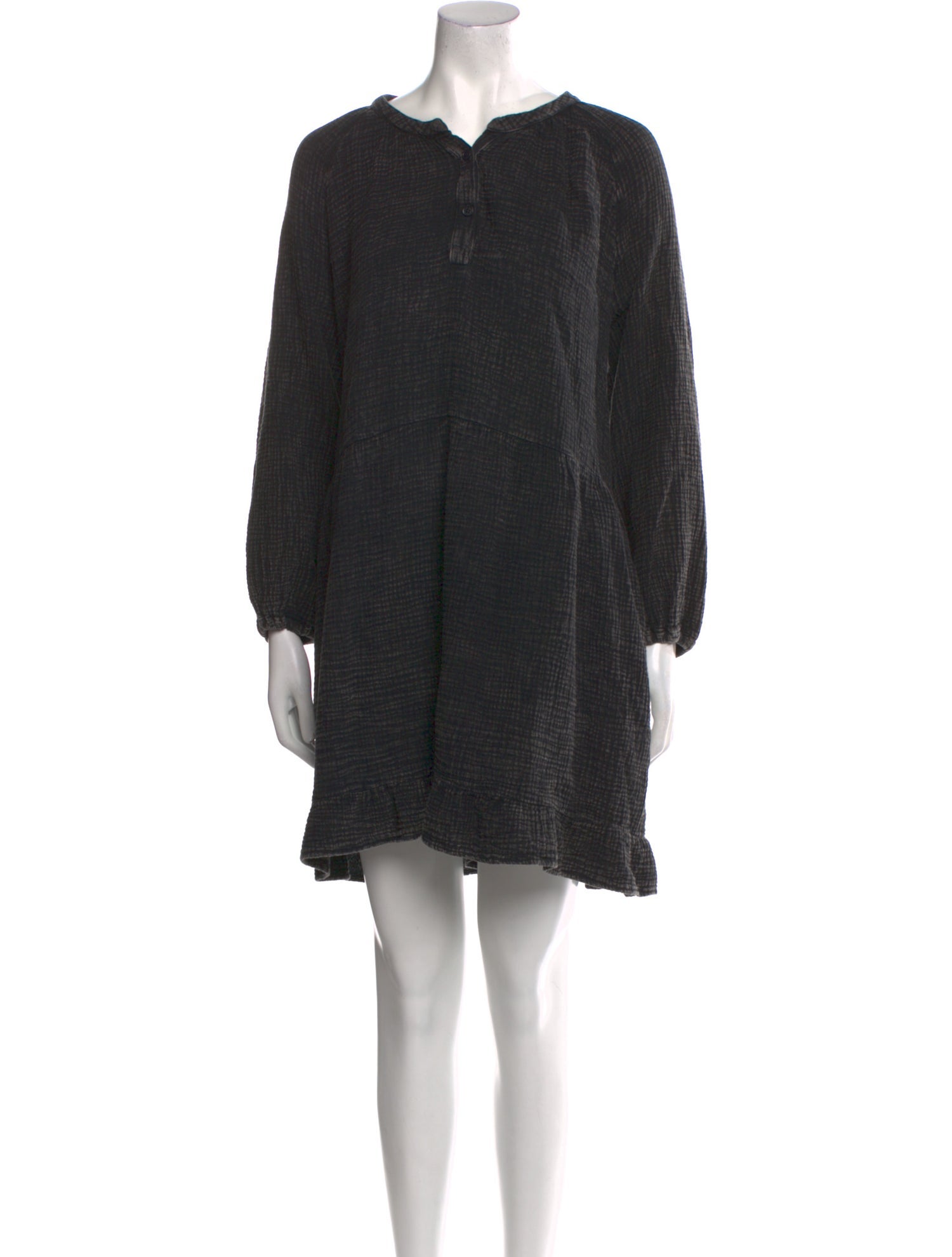 LACAUSA V-Neck Mini Dress