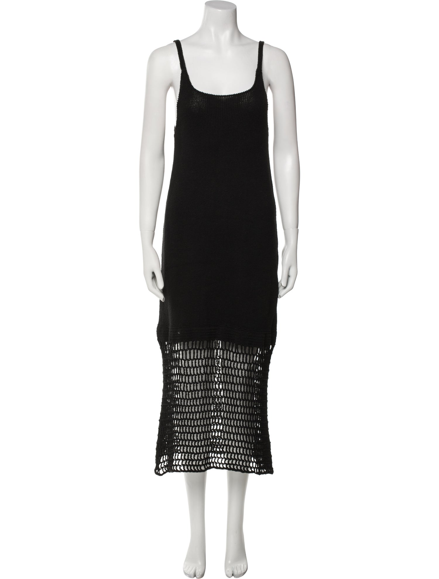 LACAUSA Scoop Neck Long Dress