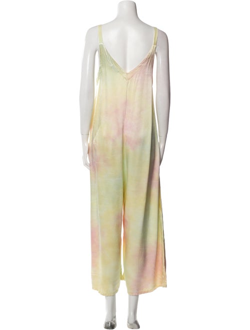 LACAUSA Printed V-Neck Jumpsuit