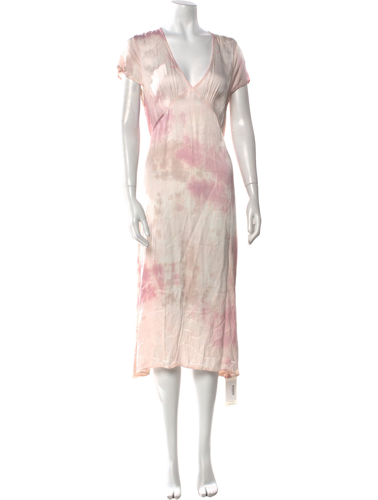 LACAUSA Tie-Dye Print Midi Length Dress