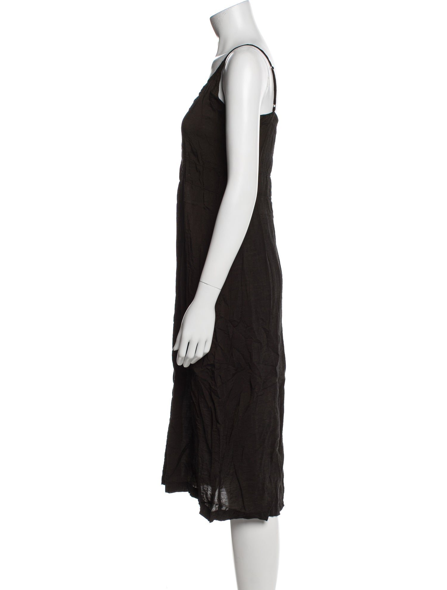 LACAUSA V-Neck Midi Length Dress