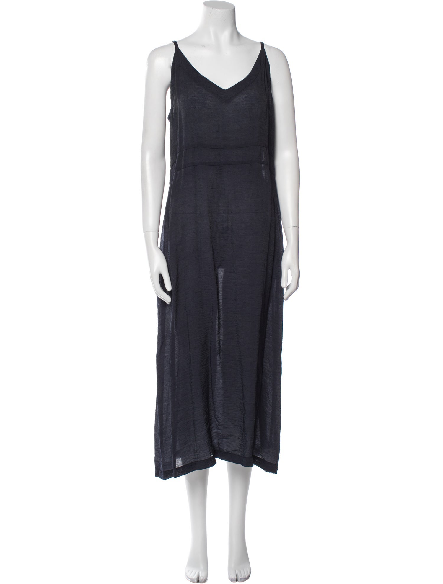 LACAUSA V-Neck Long Dress