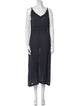 LACAUSA V-Neck Long Dress