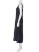 LACAUSA V-Neck Long Dress