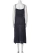 LACAUSA V-Neck Long Dress
