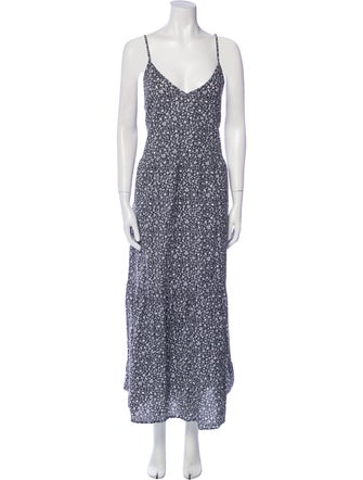 LACAUSA Printed Long Dress