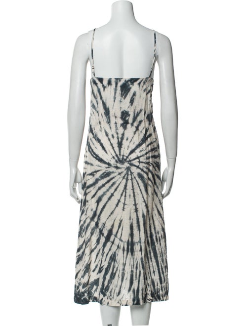 LACAUSA Tie-Dye Print Midi Length Dress