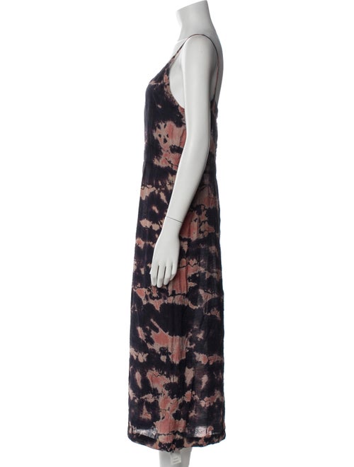 LACAUSA Tie-Dye Print Long Dress