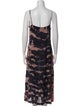 LACAUSA Tie-Dye Print Long Dress