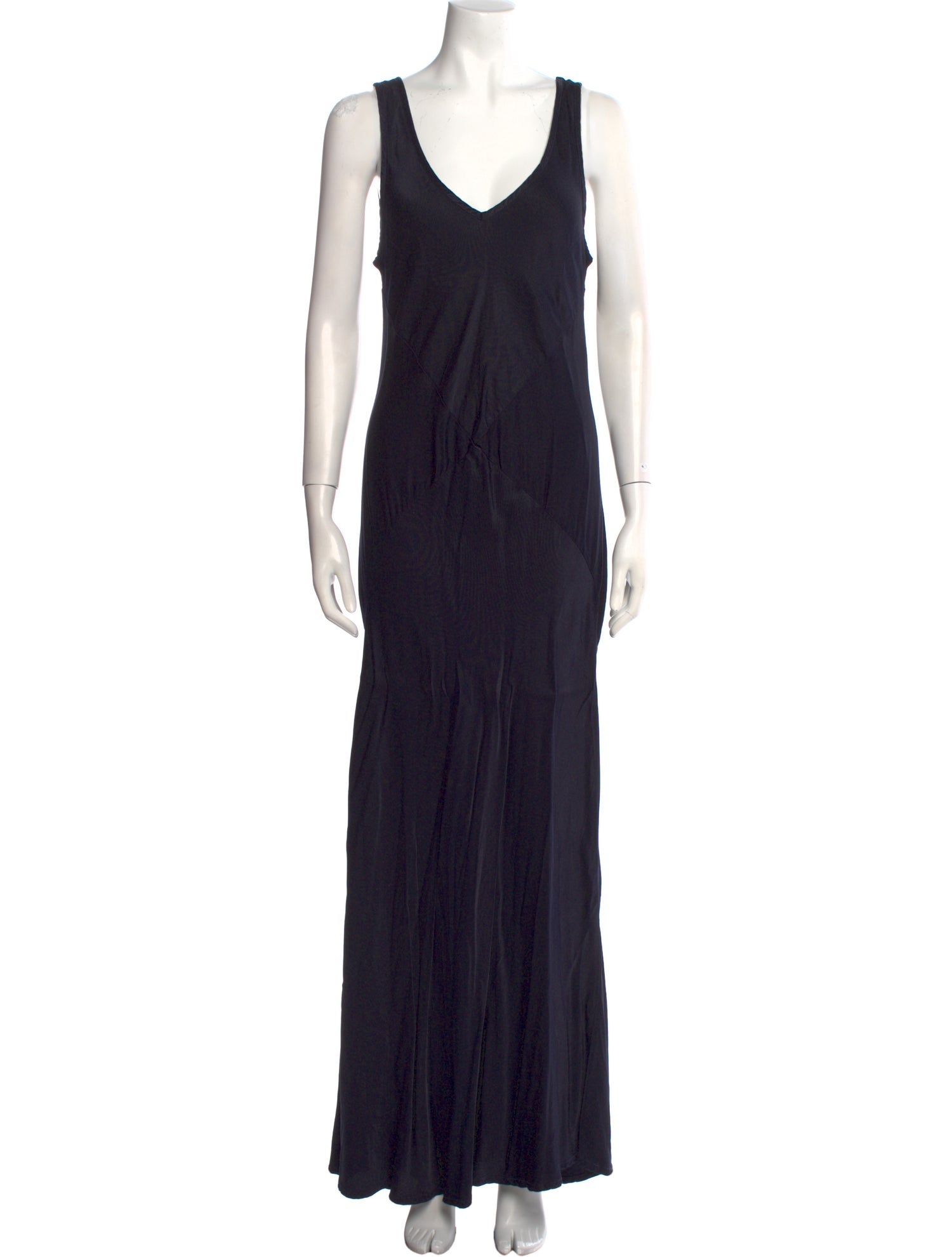 LACAUSA V-Neck Long Dress