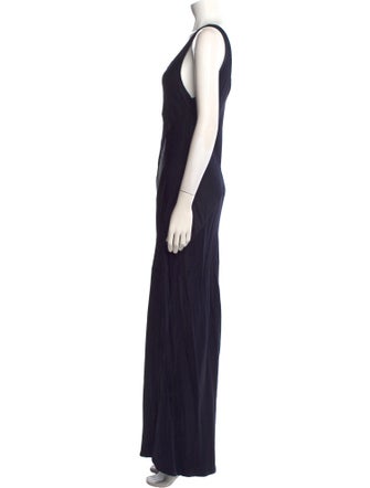 LACAUSA V-Neck Long Dress