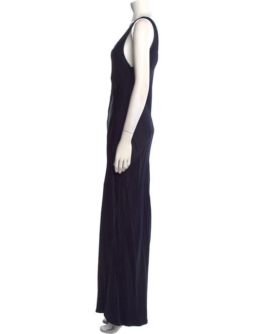 LACAUSA V-Neck Long Dress