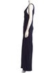 LACAUSA V-Neck Long Dress