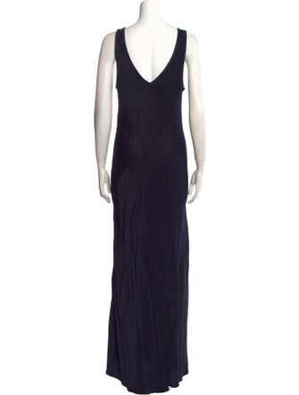 LACAUSA V-Neck Long Dress