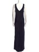 LACAUSA V-Neck Long Dress