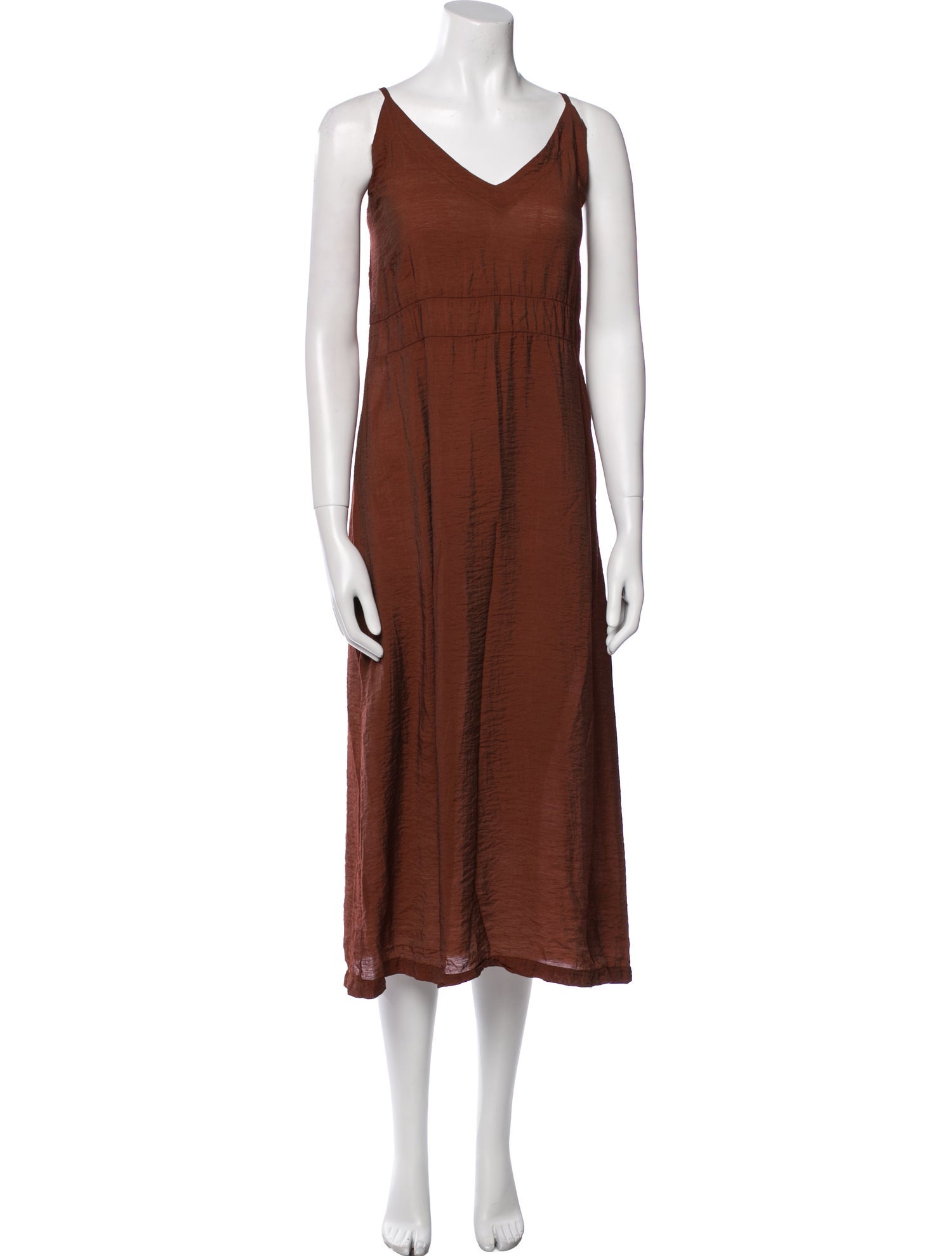 LACAUSA V-Neck Long Dress