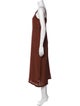 LACAUSA V-Neck Long Dress