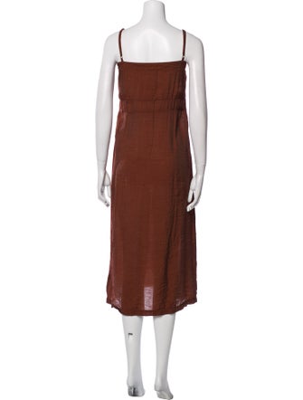 LACAUSA V-Neck Long Dress