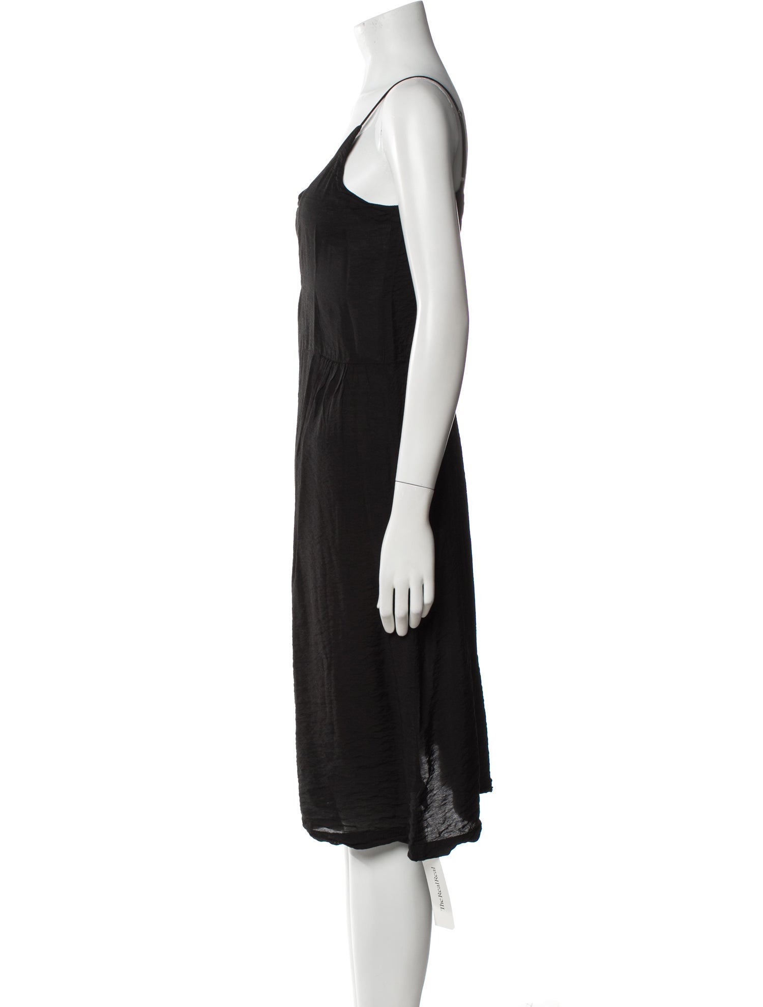 LACAUSA V-Neck Knee-Length Dress