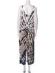 LACAUSA Tie-Dye Print Plunge Neckline Jumpsuit