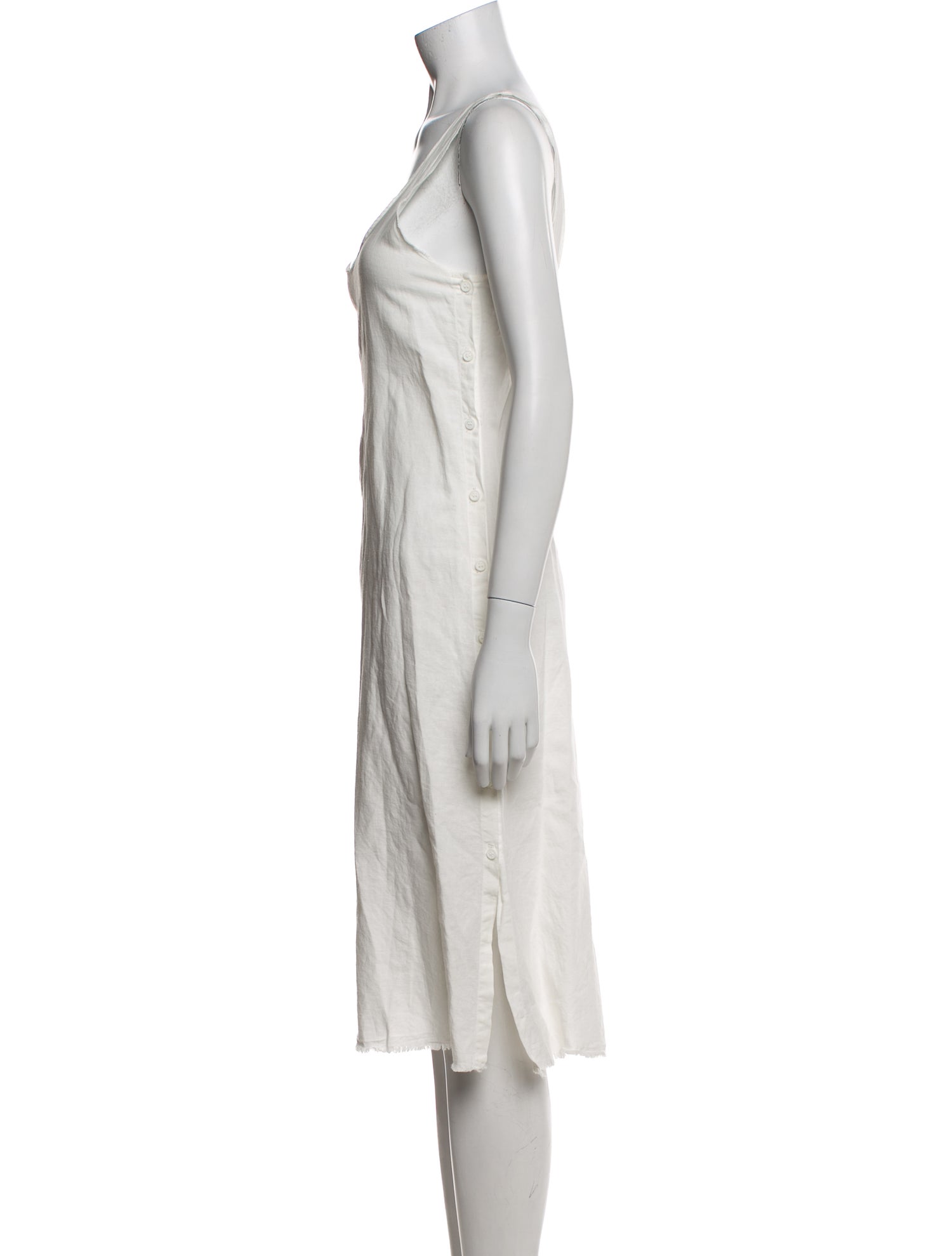 LACAUSA Scoop Neck Midi Length Dress