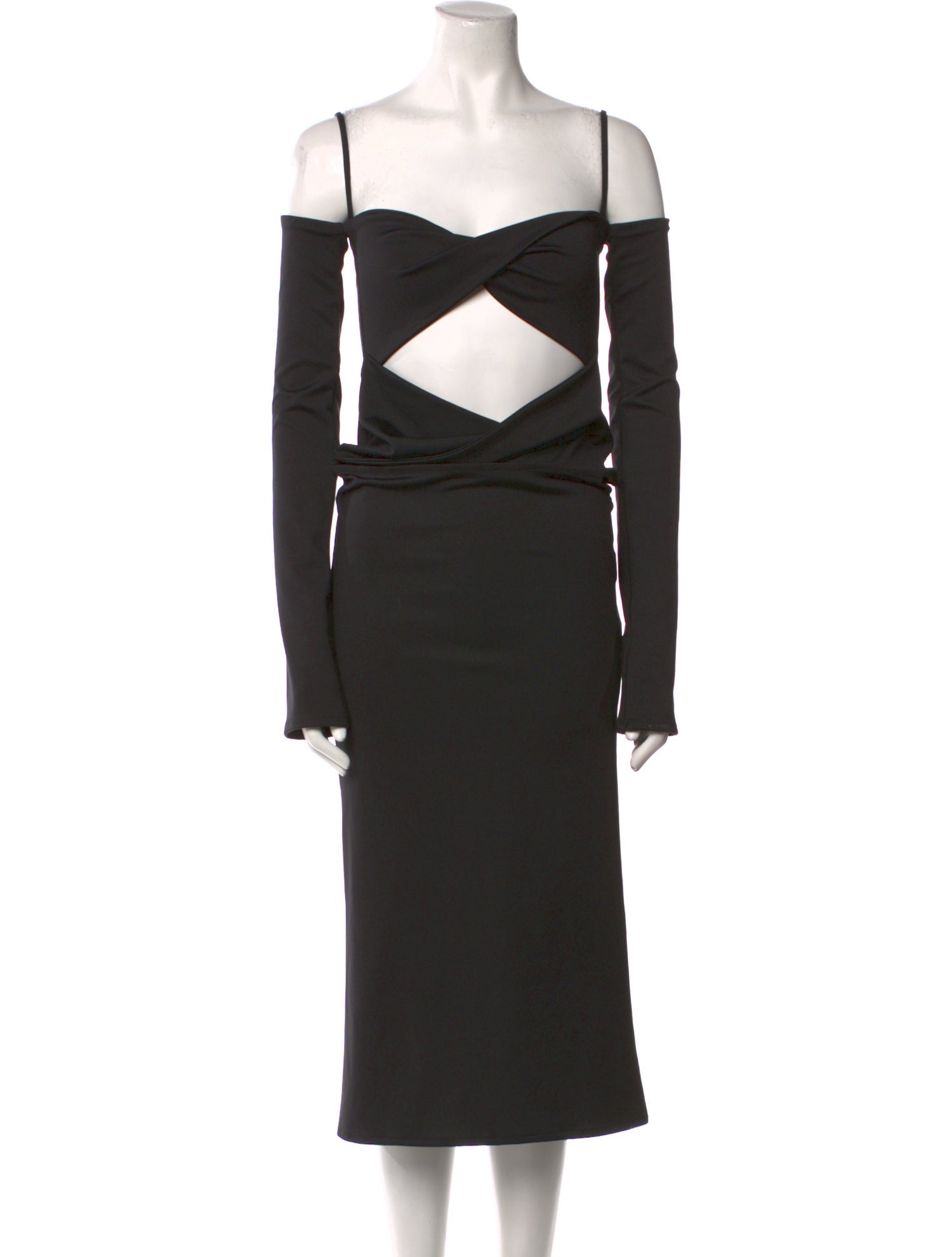 Lado Bokuchava Square Neckline Midi Length Dress