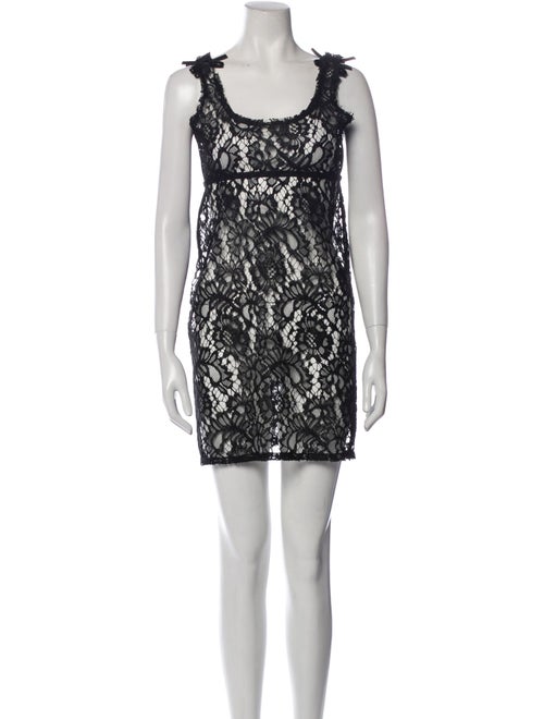 Lado Bokuchava Lace Pattern Square Neckline Tunic