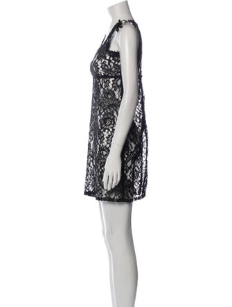 Lado Bokuchava Lace Pattern Square Neckline Tunic