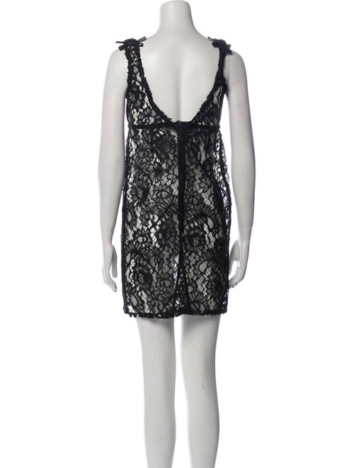 Lado Bokuchava Lace Pattern Square Neckline Tunic