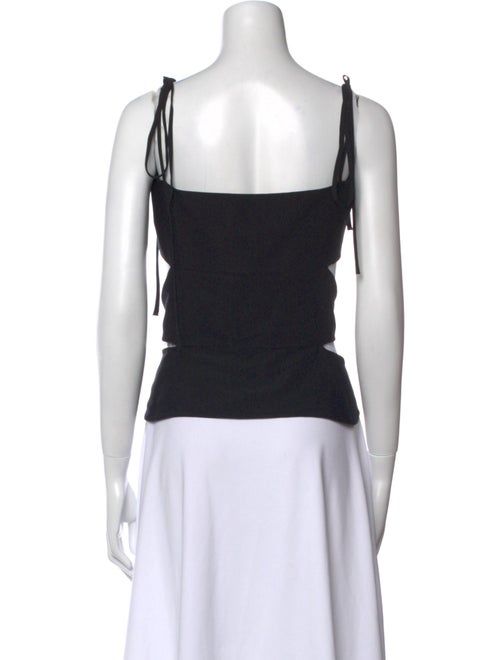 Lado Bokuchava Square Neckline Sleeveless Crop Top