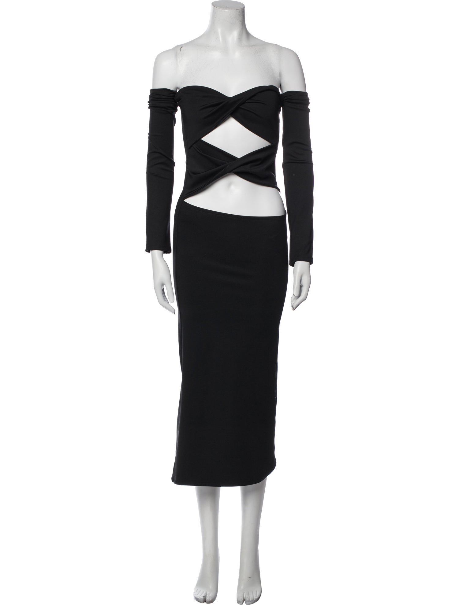 Lado Bokuchava Off-The-Shoulder Midi Length Dress