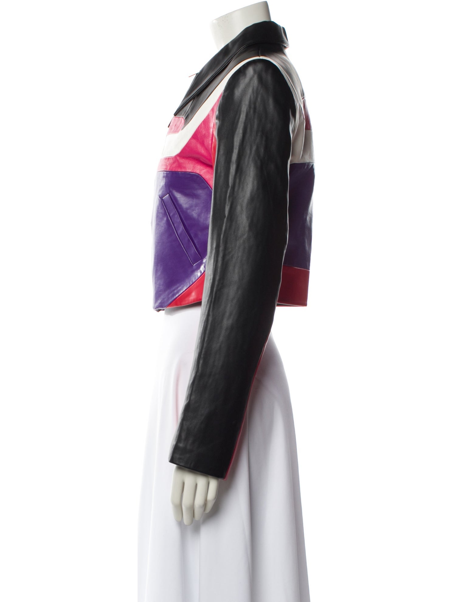 Lado Bokuchava Striped Biker Jacket