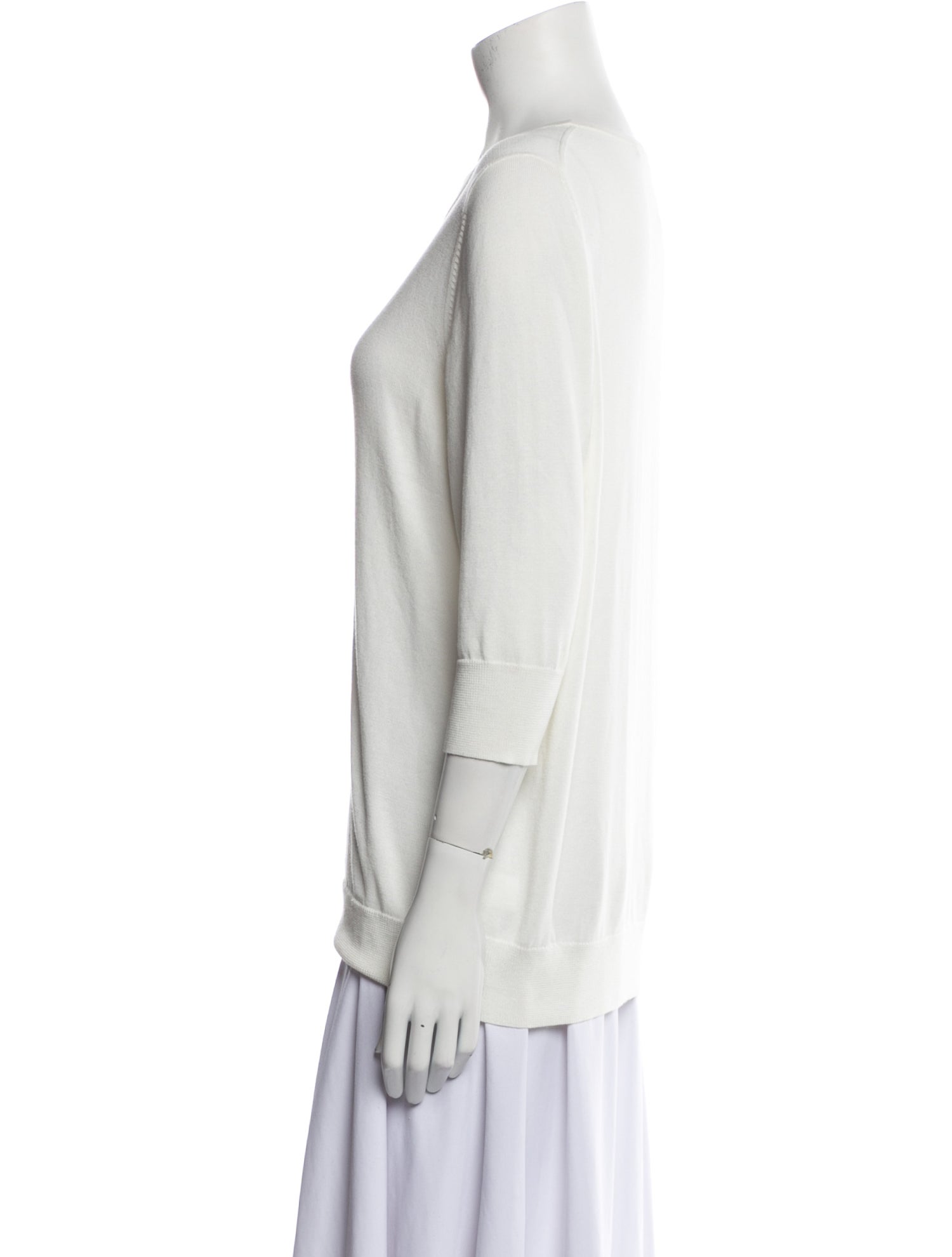 Lab London Scoop Neck Three-Quarter Sleeve Sweatshirt